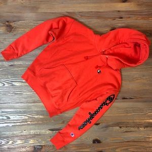 Champion Orange-Red Hoodie Sweatshirt From UO